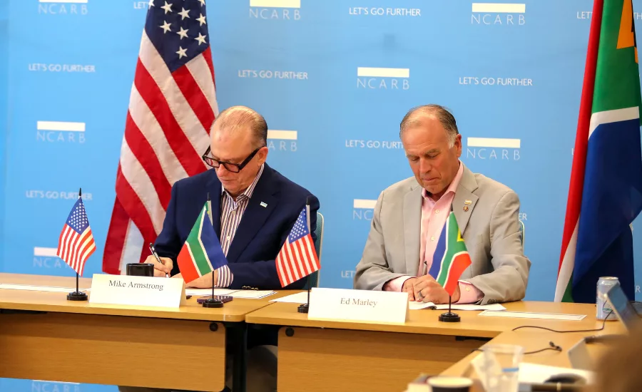 New Reciprocity Agreement Signed by United States and South Africa infront of NCARB background
