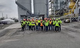 a group takes a behind-the-scenes tour of Heidelberg Materials’ newly acquired slag cement plant