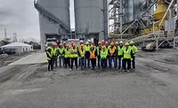 a group takes a behind-the-scenes tour of Heidelberg Materials’ newly acquired slag cement plant