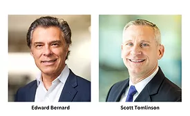 Edward Bernard headshot (left) and Scott Tomlinson headshot (right)