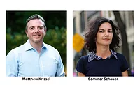 Matthew Krissel headshot next to Sommer Schauer headshot