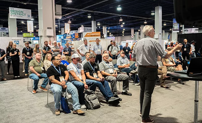 METALCON Attendees sit through an education program