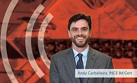 Andy Carballeria.png Andy Carballeira headshot behind an orange background