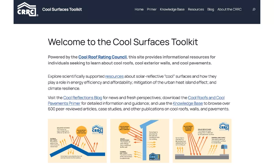 Cool Surfaces Toolkit microsite screenshot
