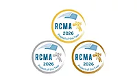 Roof Coatings Manufacturers Association project of the year awards logos in gold, silver and bronze colors
