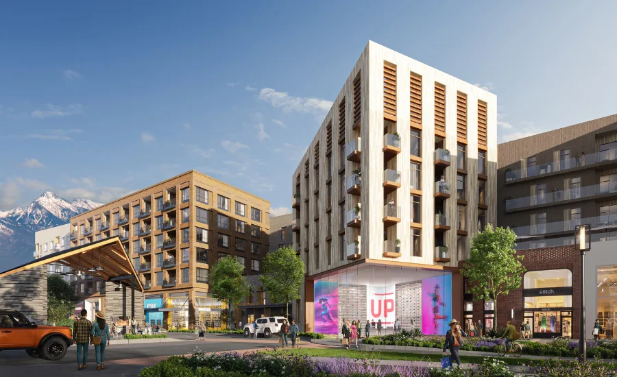 rendering of The Point, Utah's first purpose-built downtown district 