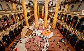 an overview of THE PLAYGROUND at the National Building Museum in Washington, D.C.