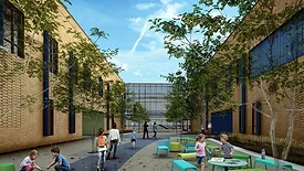 rendering of the Seagoville PK-8 Campus in Seagoville school.