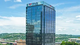 FNB Financial Center, a 26-story, Class A office tower anchoring the redevelopment of the Lower Hill District
