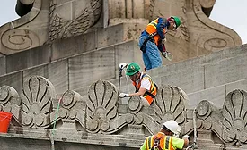 cleaning building facades