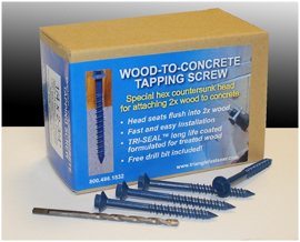 Triangle Fastener Wood-to-Concrete Screws