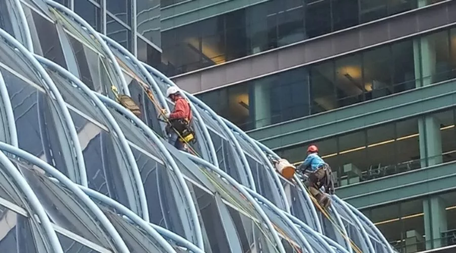 Western Specialty Contractors workers on Accenture Tower.jpg