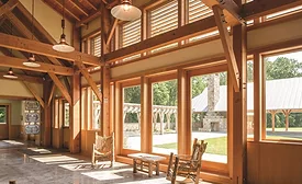 Interior of the award-winning Lenfest Center at ChesLen Preserve.