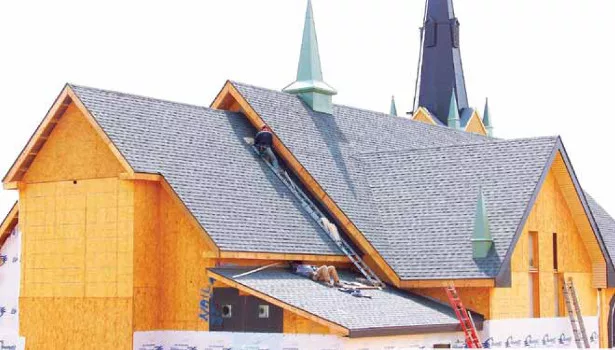 The entire roof structure was modeled in 3-D CAD showing in precise detail how all the angles should be cut.