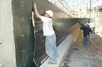 Applying a Self-adhering waterproofing membrane Applying a Self-adhering waterproofing membrane